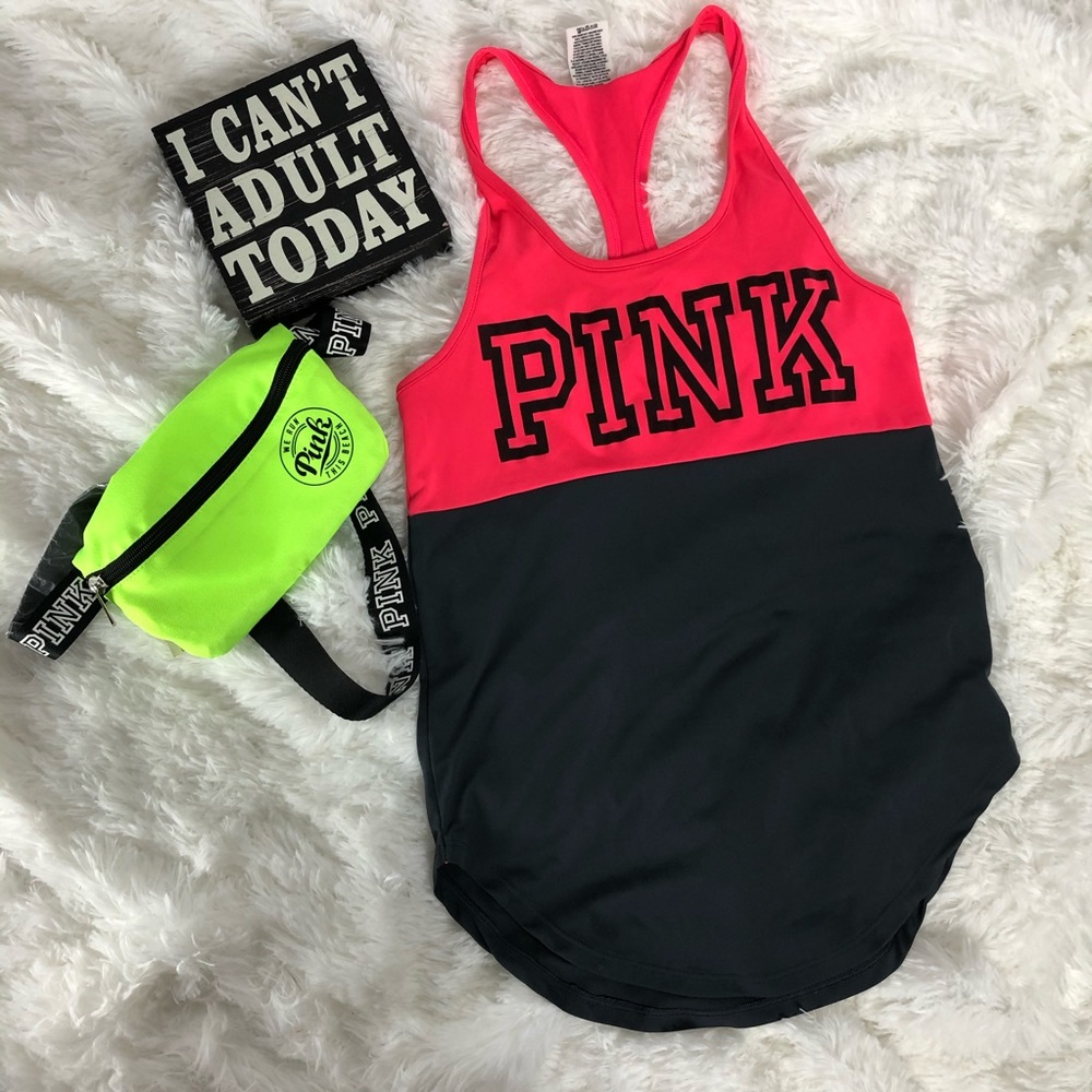 Pink tank top size xSmall black and pink